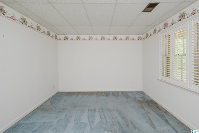 3321 Shetland Trce, Birmingham, AL 35242 - empty room featuring carpet floors, a paneled ceiling, and baseboards