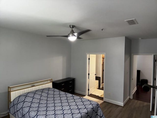 312 Riverhaven Pl Unit 312, Hoover, AL 35244 - bedroom with wood finished floors, baseboards, and ceiling fan