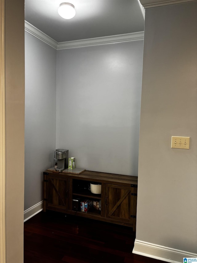 312 Riverhaven Pl Unit 312, Hoover, AL 35244 - hallway featuring crown molding, dark wood finished floors, and baseboards