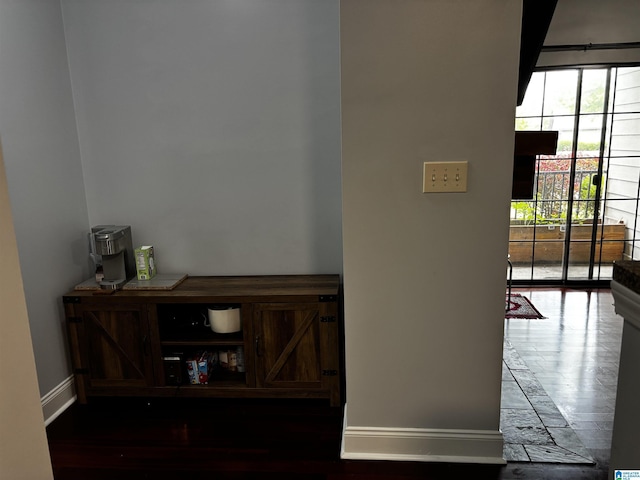 312 Riverhaven Pl Unit 312, Hoover, AL 35244 - hall with baseboards and dark wood-style flooring