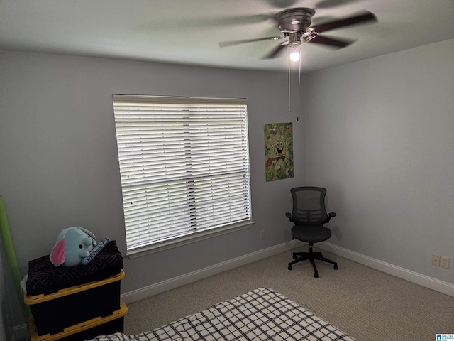 312 Riverhaven Pl Unit 312, Hoover, AL 35244 - living area with carpet flooring, ceiling fan, and baseboards