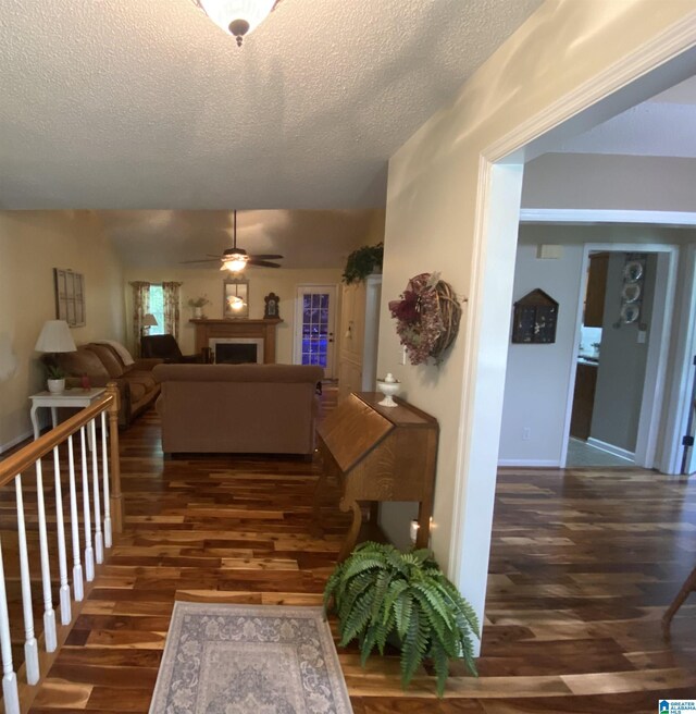13634 Lisa Dr, Lake View, AL 35111 - hall with wood finished floors and a textured ceiling