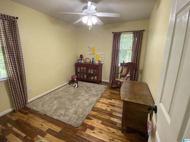 13634 Lisa Dr, Lake View, AL 35111 - office with wood finished floors, ceiling fan, and baseboards