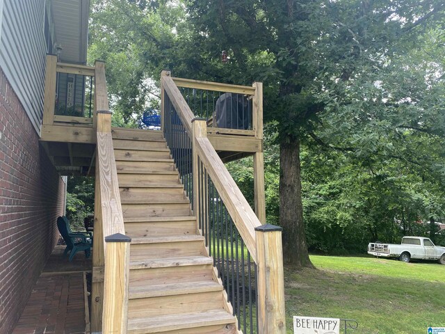 13634 Lisa Dr, Lake View, AL 35111 - stairs with view of scattered trees