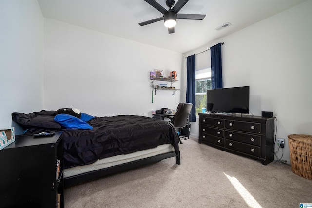 154 Halifax Ln, Chelsea, AL 35043 - carpeted bedroom featuring a ceiling fan