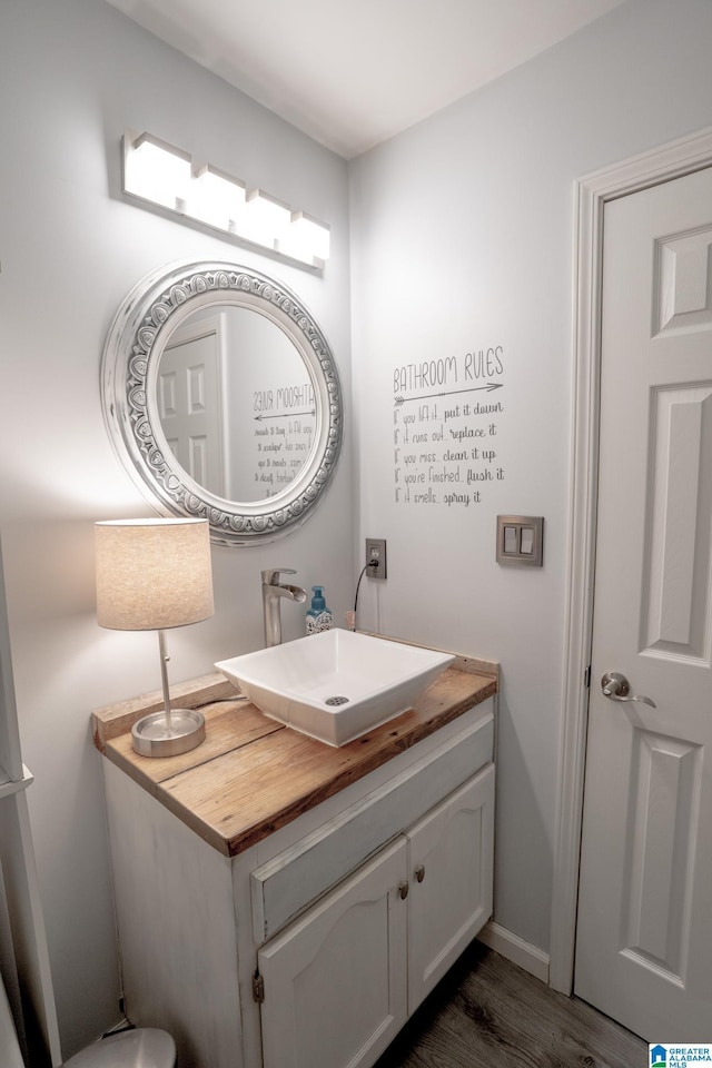 13339 Sylvia Dr, Lake View, AL 35111 - bathroom with vanity and wood finished floors