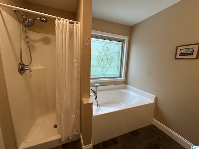 21131 Delmar Dr, Lake View, AL 35111 - full bathroom with a shower stall and a garden tub
