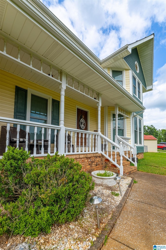 1709 Round Hill Rd, Weaver, AL 36277 - entrance to property featuring covered porch