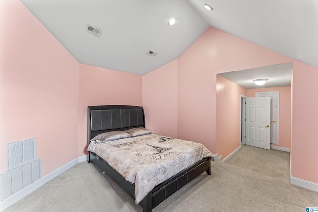 691 Reid Dr, Trafford, AL 35172 - bedroom with carpet flooring, vaulted ceiling, baseboards, and recessed lighting