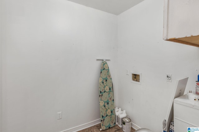 159 Williams Rd, Cullman, AL 35057 - laundry room featuring electric dryer hookup, hookup for a washing machine, and baseboards