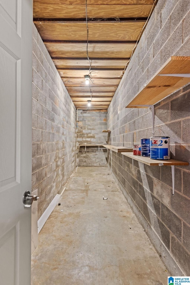 159 Williams Rd, Cullman, AL 35057 - unfinished below grade area with concrete block wall