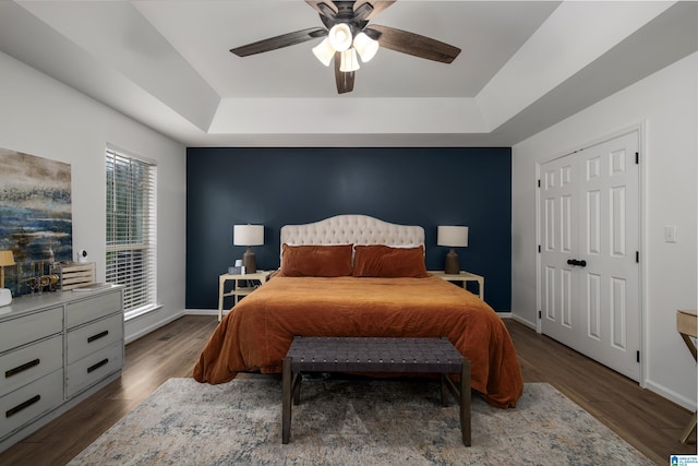 5883 William O Ln, Gardendale, AL 35071 - bedroom with a raised ceiling, wood finished floors, and baseboards