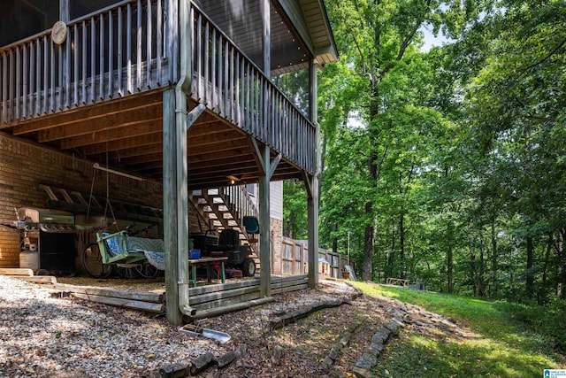 5883 William O Ln, Gardendale, AL 35071 - view of side of property featuring stairs and a wooden deck