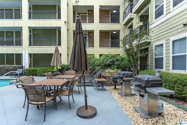 401 20th St S Unit 322, Birmingham, AL 35233 - view of patio / terrace with area for grilling, outdoor dining space, and a community pool