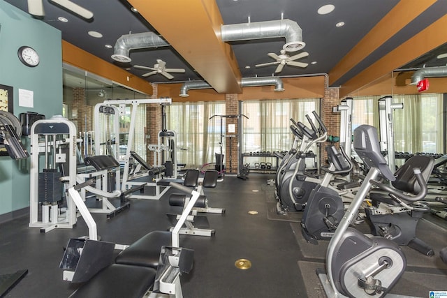 401 20th St S Unit 322, Birmingham, AL 35233 - gym with a ceiling fan