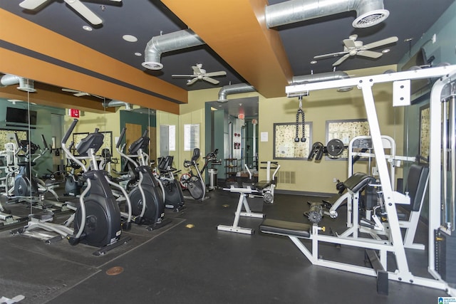 401 20th St S Unit 322, Birmingham, AL 35233 - gym with ceiling fan