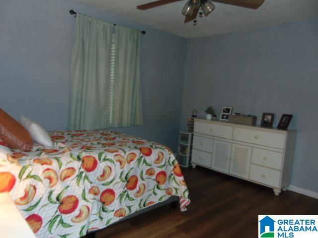 101 Randall Cir, Clanton, AL 35045 - bedroom featuring wood finished floors and ceiling fan