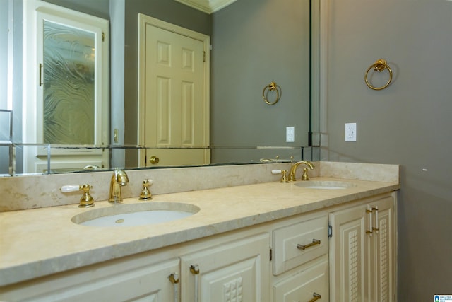 2940 Coatbridge Ln, Birmingham, AL 35242 - full bathroom featuring double vanity and ornamental molding