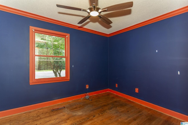 2940 Coatbridge Ln, Birmingham, AL 35242 - empty room featuring crown molding, wood finished floors, baseboards, and a ceiling fan