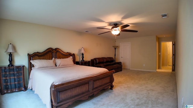 1035 Princeton Park, Montevallo, AL 35115 - bedroom with light carpet and a ceiling fan