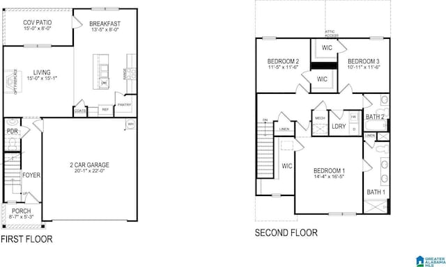 2008 Eaton Pl, Chelsea, AL 35043 - property floor plan