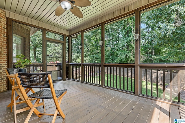 22582 Iron Masters Loop, Mccalla, AL 35111 - sunroom with a ceiling fan