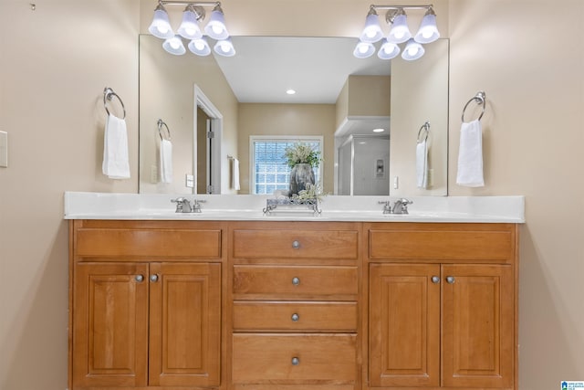 22582 Iron Masters Loop, Mccalla, AL 35111 - bathroom with double vanity and a shower