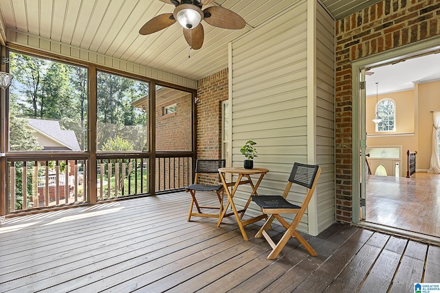 22582 Iron Masters Loop, Mccalla, AL 35111 - sunroom / solarium with a ceiling fan