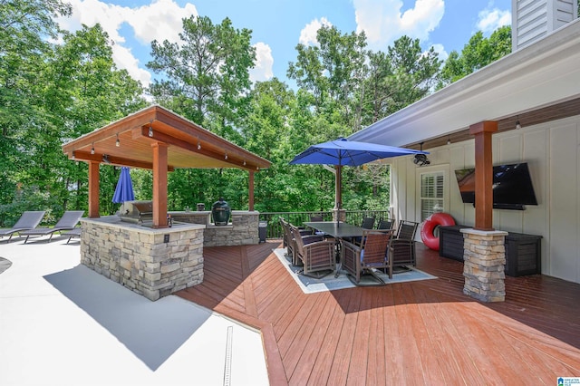 325 Driving Range Rd, Cropwell, AL 35054 - wooden deck featuring outdoor dining area and grilling area