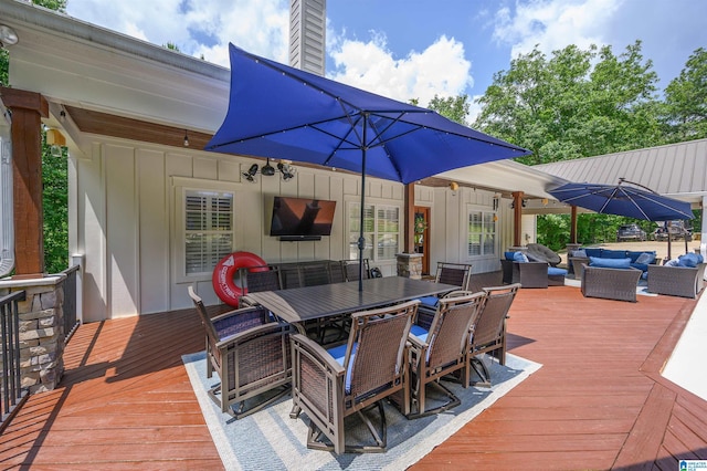 325 Driving Range Rd, Cropwell, AL 35054 - deck featuring outdoor lounge area and outdoor dining area