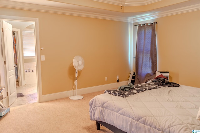 178 Jerry Marsh Rd, Locust Fork, AL 35097 - carpeted bedroom with ornamental molding and ensuite bath