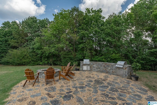 5182 Park Side Cir, Hoover, AL 35244 - view of patio / terrace featuring area for grilling and a fire pit