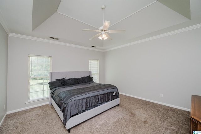 1166 Eagle Dr, Maylene, AL 35114 - carpeted bedroom with crown molding and a ceiling fan