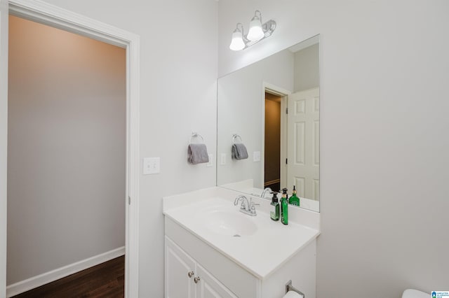 1166 Eagle Dr, Maylene, AL 35114 - bathroom featuring vanity and wood finished floors
