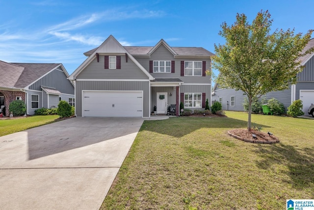 1515 Baxter Ave, Springville, AL 35146 - view of front facade featuring board and batten siding, driveway, a front lawn, and an attached garage