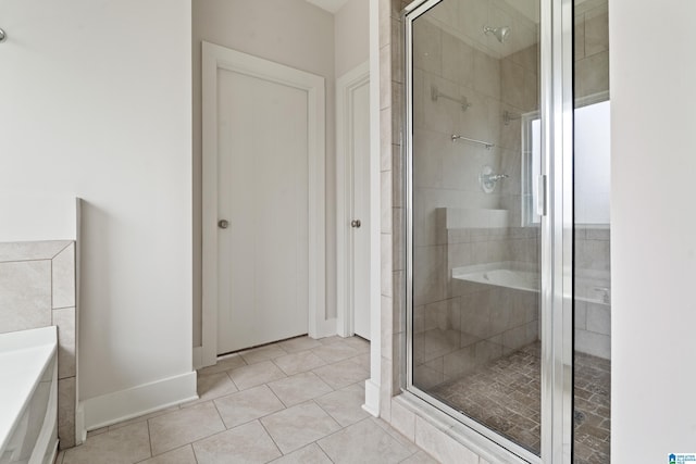 3024 Camellia Ridge Ct, Pelham, AL 35124 - bathroom with a stall shower and tile patterned floors