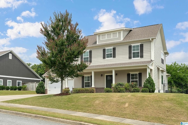 3024 Camellia Ridge Ct, Pelham, AL 35124 - view of front of home with concrete driveway, covered porch, a shingled roof, and a garage