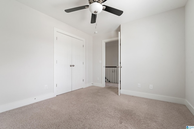 3024 Camellia Ridge Ct, Pelham, AL 35124 - unfurnished bedroom featuring light carpet, a closet, and ceiling fan