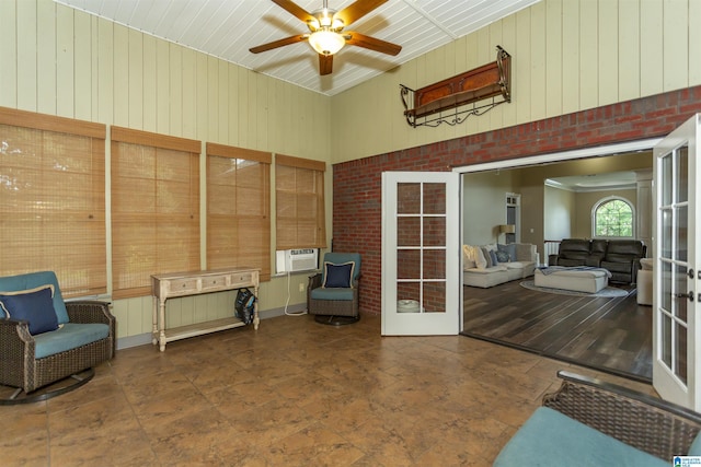 295 Homestead Dr, Cropwell, AL 35054 - sunroom with french doors and cooling unit