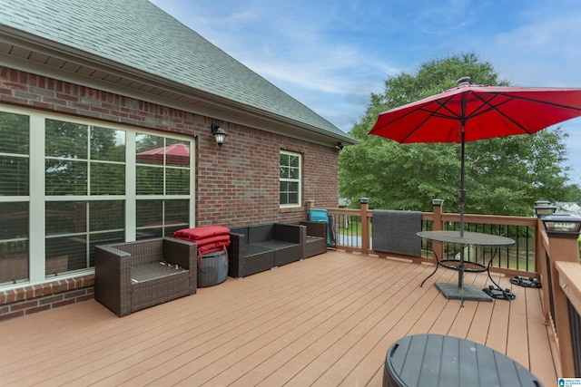 295 Homestead Dr, Cropwell, AL 35054 - wooden deck featuring outdoor lounge area