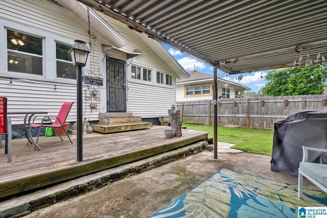 1138 14th Ave S, Birmingham, AL 35205 - view of patio / terrace featuring entry steps, a wooden deck, and grilling area