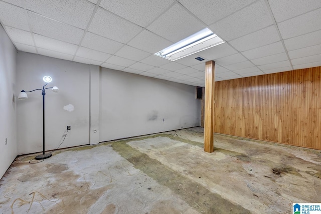 1117 Oak Creek Trl NE, Pinson, AL 35215 - finished below grade area with wooden walls and a paneled ceiling