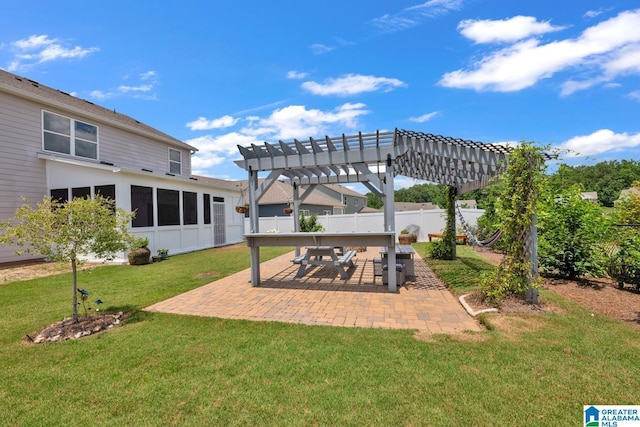 1009 Canvasback Way, Alabaster, AL 35007 - fenced backyard featuring a pergola and a patio