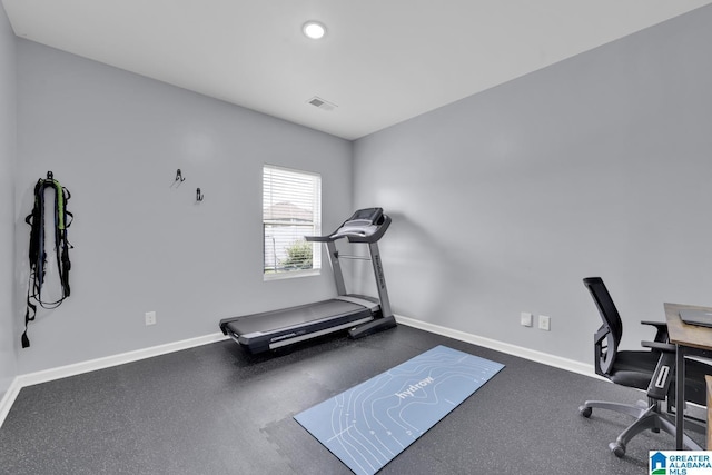 1009 Canvasback Way, Alabaster, AL 35007 - workout room with baseboards and recessed lighting