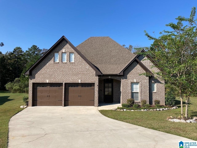 168 Willow View Ln, Westover, AL 35186 - view of front facade with a front lawn, driveway, brick siding, and a garage