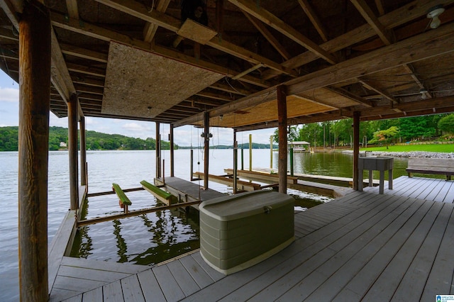 840 Black Acres Rd, Cropwell, AL 35054 - dock featuring boat lift and a water view