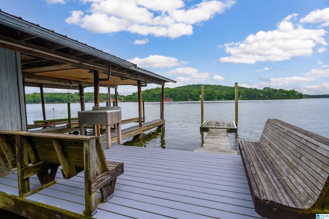840 Black Acres Rd, Cropwell, AL 35054 - dock area featuring boat lift and a water view
