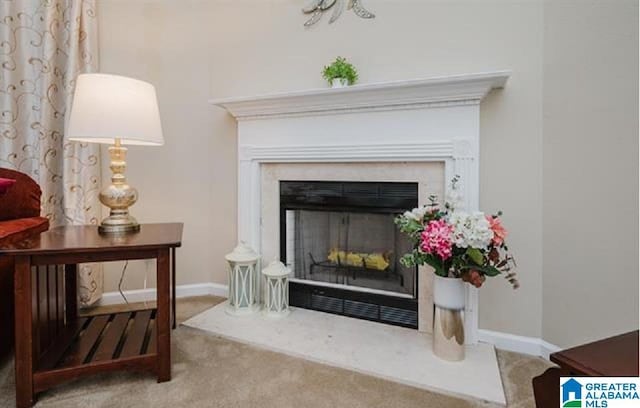 423 Camden Cove Cir, Calera, AL 35040 - detailed view of carpet and a fireplace