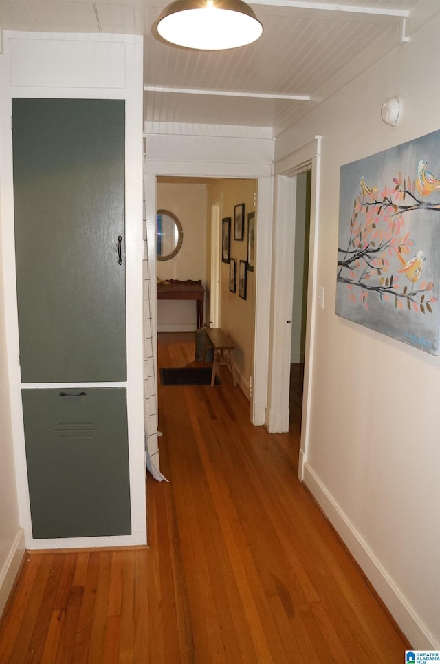 702 4th St SW, Childersburg, AL 35044 - hallway with wood finished floors and baseboards