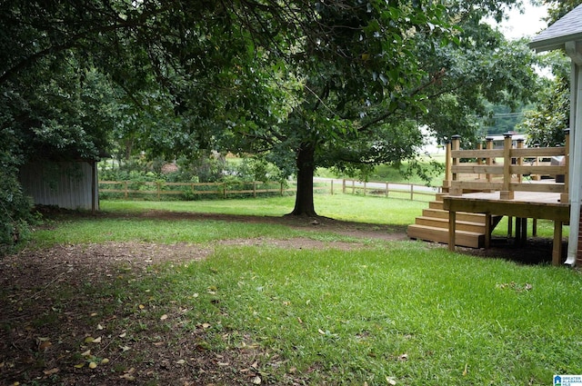 702 4th St SW, Childersburg, AL 35044 - view of yard with a deck